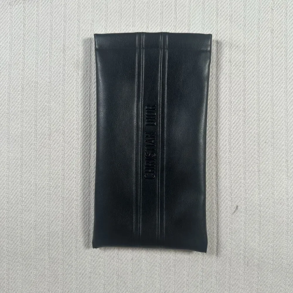 ORIGINAL CHRISTIAN DIOR SUNGLASSES EYEGLASSES BLACK LEATHER POUCH